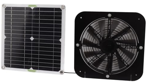Psdndeww Energieeffizienter Ventilator-Solarmodul-Kits, nachhaltige Kühllösung für Tierheime und Gartenhäuser