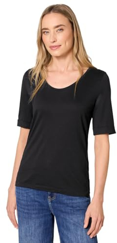 Street One T-Shirt mit Turn-Up Black 40