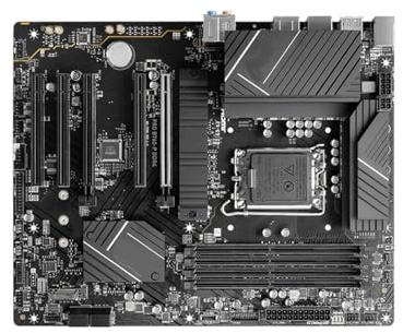 Cartes mères Fit for MSI Pro B760-P DDR4 Compatible avec Les processeurs 14900KF, 13900K, 12900K, 12600K, 12400F et 12100F, Socket LGA1700, 7200 MHz, 256 Go de RAM, HDMI, NVMe M.2 M-TX