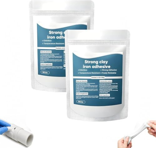High-Strength Multi-Purpose Repair Clay - Strong Clay Iron Adhesive, High-Strength Multi-Purpose Repair Putty, All Purpose Pool Clay for Bonding Plastic Metal Ceramic Wood Tile Glass，2Pcs