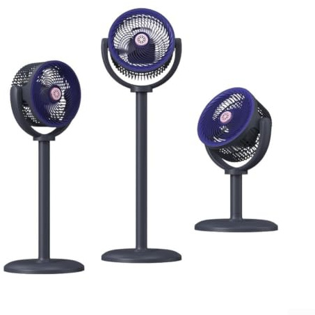 Golvfläkt sol USB uppladdningsbar oscillerande vikbar ABS 41 cm | Drift via sol och USB med oscillerande luftcirkulation och utrymmesbesparande, vikbar ABS-design.