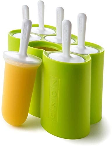 Zoku Classic Pop Moulds, 6 Easy-release Popsicle Moulds With Sticks and Drip-guards, BPA-free