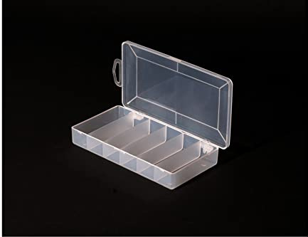 Leeda 6 Compartment Tackle Box Clear,