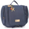 Catwalk Collection Handbags - Grand Trousse de Toilette Femme Cuir - Sac Cosmétique Voyage avec Poignée - Sac de Lavage/Maquillage - Maisie - Bleu