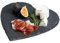 Vetrineinrete® Vassoio da Portata a Cuore in Ardesia Piatto in Pietra per aperitivo Finger Food sughi Formaggi antipasto Tagliere per aperitivo Buffet da Cucina Bar (30x30 cm) D55