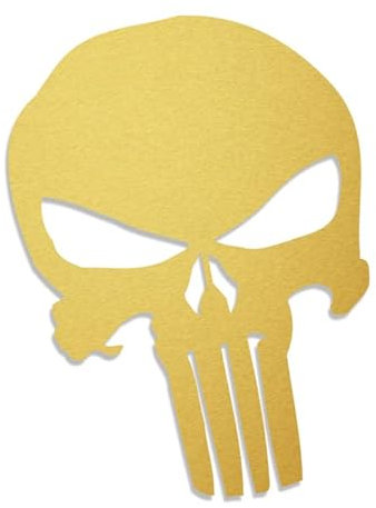 Decus Shop Punisher Totenkopf L 0287 (Gold metallic) // Sticker OEM JDM Style Aufkleber