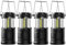 Lichamp LED Camping Lantern, 4 Pack Battery Powered Flashlight for Power Outages, Portable Collapsible Hanging Light Essential for Home, Outdoor, Emergency Lamp Survival Kit Gear for Hurricane, Black