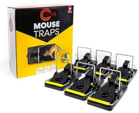 Ratkil Mouse Traps - 6 x Mouse Traps For Indoors That Kill Instantly | High Capture Rate, Effective & Easy To Use - Reusable Mouse & Rodent solution For Indoors & Outdoors