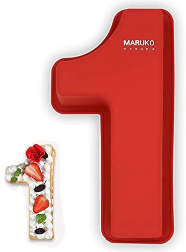 Number Cake Tins Silicone, Number 1 Cake Tin Mould, 10 inch 3D Large Silicone Number Cake Moulds, Baking Pans for Birthday and Anniversary, BPA Free, Non-Stick