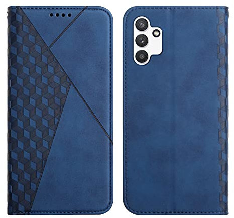KOUYI Coque pour Samsung Galaxy A13 4G / A13 4G LTE, Premium Flip Housse Étui Protection Rabat Clapet Portefeuille Phone Cover Magnétique [Porte Cartes] Antichoc Béquille Cover (Bleu)