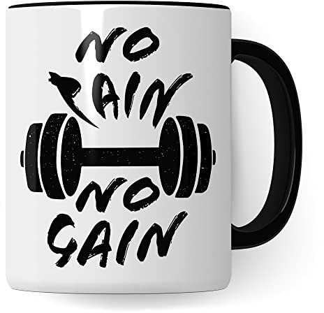 Gym Tasse, Workout Geschenk Bodybuilder Tasse mit lustigem Spruch Kaffeebecher Bodybuilding Kaffeetasse Training Krafttraining Geschenkidee für Gym Trainer Sport Becher