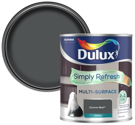 Dulux Simply Refresh Multi Surface Eggsgell Paint - Cannon Ball - 750ML