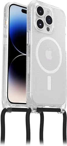 OtterBox React Necklace Hülle mit MagSafe für iPhone 14 Pro, ultraschlanke, schützende Hülle mit Verstellbarer und Abnehmbarer Handykette, Getestet nach Militärstandard, Stardust