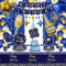 XJLANTTE 171 PCS Decorazioni per feste blu e oro - Palloncini per feste in oro blu, piatti, tazze e tovaglie per forniture per feste per adulti per bambini, servire 20 ospiti, oro blu-l