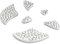 MENGZHONGYAO Auto-Lenkrad-Emblem, Diamant-Aufkleber, passend for Toyota MARKX Camry Avensis Prado Corolla Highlander 4Runner CHR Rav4 Hilux Yaris, dekorative Zierleiste Lenkradbezüge (Size : White)