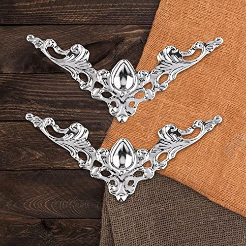 LetCart Buchecke – 20 Stück Antik Metall Eckenschutz für Bücher, Scrapbooking, Alben, Dekorative Abdeckung, Winkelschutz aus Eisen, Abdeckpolster(Weiss)