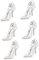 DRESSOOS 6St Weihnachtsbaum-Anhänger weihnachtsschmuck Kinder Christbaum anhänger Urlaubswanddekoration holzanhänger Kleiderständer Hausschuhe für Männer Weihnachtsanhänger Hacke Füllstoff
