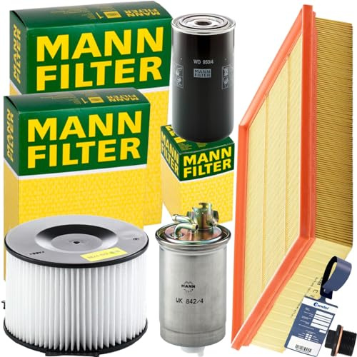 Mann Filter Inspektionspaket | CU1738 (LA65)+C29198+W950/4+WK842/4+54707+MN1801 passend für T4 Bus 2.4 d+2.5 Tdi 75-151 Ps
