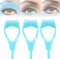 Mascara Shield Applicator Guard 3 in 1 Wimpern Werkzeuge Augen Make Up Eyelid Shield Wimpern Schablone Bürsten Wimperntusche Guide Kamm Tool für Damen Mädchen Anfänger (Blau*3)