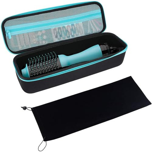 SH-RuiDu Estuche rígido de viaje compatible con cepillo secador de pelo Revlon, herramienta portátil para peinar el cabello, secador de pelo en un solo paso, cepillo voluminizador, organizador de