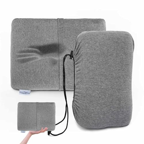 Ergonomisches Campingkissen mit Memory-Schaum, 30x40cm, Memory-Foam-Kissen für unterwegs