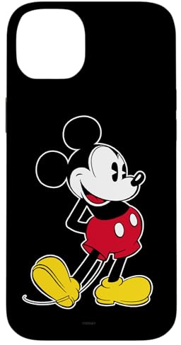 Disney Mickey Mouse Klassische Pose Schwarz Hülle für iPhone 14 Plus