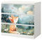 Sunnywall® Möbelfolie passend für IKEA Malm Kommode Schrankfolie Aufkleber mit Fuchs auf Wiese Motiv | blasenfrei verkleben | Kinderzimmer 3er 80 cm