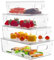 GRANZ Stackable Fridge Food Storage Containers with Lids | Set of 4 Fridge Organisers | Fresh Produce Saver Keepers | BPA-Free Refrigerator | Fruit and Vegetable Cabinet Storage Bins (‎‎GRZ-RFC01)