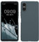 kwmobile Hülle kompatibel mit Sony Xperia 10 VI Hülle - weiches TPU Silikon Case - Cover geeignet für kabelloses Laden - Dunkler Schiefer