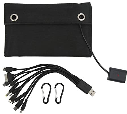 Chargeur de Panneau Solaire Pliable, 25 W, Panneau Solaire Pliable, étanche IP65, Anti-oxydation avec Câble USB pour Caméras de Surveillance, Ordinateurs Portables