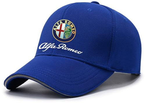 QATOBI Basecap für Herren Damen Al-FA Ro.meo, Freizeit Retro Unisex Einstellbare Baseball Hut, Sport Cool Mode Baseballmütze für Damen Herren, Cap(Blue)