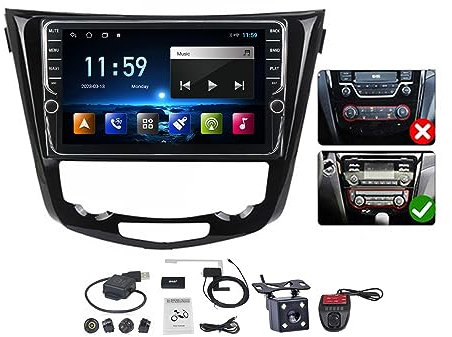 ZGYBDH Radio estéreo para automóvil con pantalla de 9 pulgadas y 2 Din, Android 11, para Niss-an X-Trail T32/Q-ashqai 2 J11 2013-2022, receptor de audio para automóvil en el tablero, compatible con C
