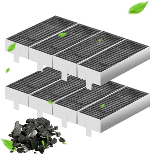 Activated Carbon Filters for Siemens HZ9VRCR0, 8PCS Cooker Hood Ventilation Filter Compatible with Bosch HEZ9VRCRO/17004805 NEFF Z821VR0/17004806 Constructa CZ9VRCRO/17006669