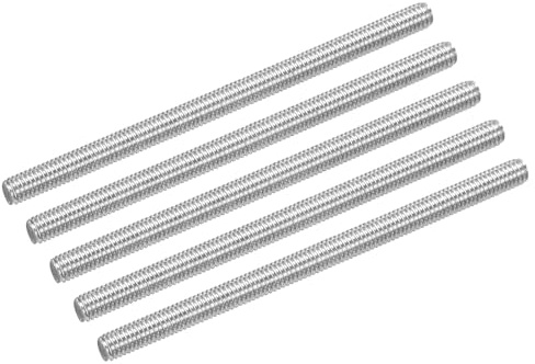 sourcing map Varilla totalmente roscada M3 x 50 mm de acero inoxidable 304 para tornillos de anclaje, abrazaderas, ganchos y pernos en U, paso de rosca M3-0.5