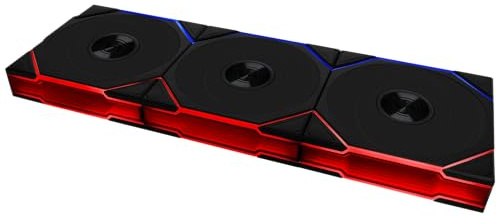 Lian Li UNI Fan TL Wireless 120-Triple Pack-2.4 GHz Wireless Signal ARGB Fan-Infinity Mirror-Daisy-Chain Design-Customizable Lighting Effects-Controller Included & Required - Black (12TL1W3B)