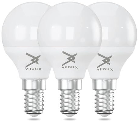 VIIONX E14 LED Bulb, 4.9W (40W Equivalent), 470 Lumens, Warm White 2700K, Non-Dimmable, Energy-Saving E14 Golf LED Bulb for Ceiling, Wall & Table Lamps (Pack of 9)