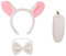 Qsvbeeqj Plüsch Schaf Kostüm Set Schaf Ohr Haarreifen Weiche Handschuhe Netzrock Plüsch Schwanz Fliege Schaf Ohr Stirnband Für Halloween