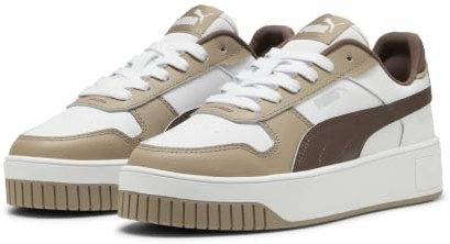 PUMA Carina Street Sneaker für Damen, Weiß-Flach Bronze-Ice Coffee, 41 EU, Weiße Flache Bronze Eiskaffee, 42 EU