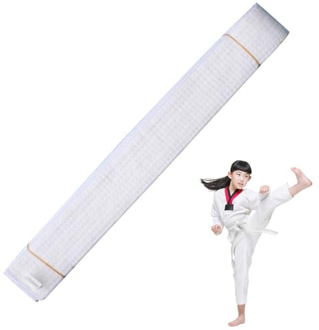Ruayia Ceinture de karaté Judo Belt Ceinture Blanche Tissu Judo Arts Martiaux Ceinture épaisse Arts martiaux Karaté Coton Enfants Taekwondo Ceinture Aikido Ceinture Adulte - Blanc