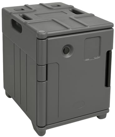 Générique Conteneur Isotherme GN 1/1 90L - Transport Chaud et Froid - Maintien Thermique 8 à 10 h - Gris