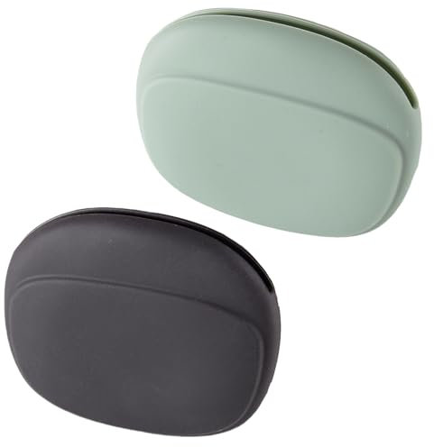 Luxiremi 2pcs Waterproof Silicone Headphone Case, Earphones Organizer, Portable Wired Headphone Organizer, Soft Silicone Data Cable Storage Case for Earphone USB Charging Cable & Mini Items