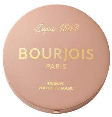 Bourjois Maxi Boîte Ronde Poudre de Soleil, 001 Clair, Fini mat doux, Formule Vegan, Poudre bronzante facile à estomper, Pour un effet sunkissed et un contour précis, Tenue longue durée.