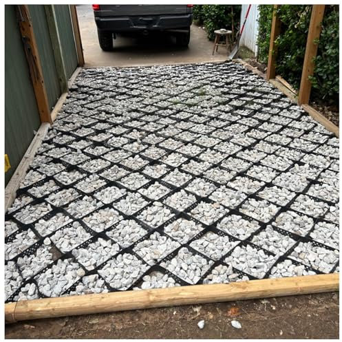 Kies Sand Stabilisator Mesh für Gartenarbeit Rampe Wabe Groundgitter Erweiterung Faltbar Geo Grid 4/10cm Hoch 13x30ft Yard Pad Durchlässige Pflastersteine