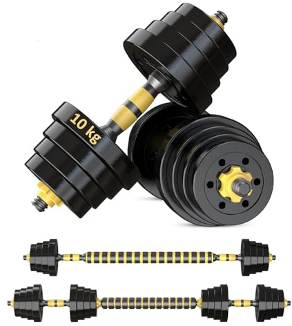 Reformor Kurzhanteln Verstellbar - Hantel Set, Dumbbell Set mit Schraubverschlüssen, Langhantel & Gewichten, Multifunktionell Hanteln set