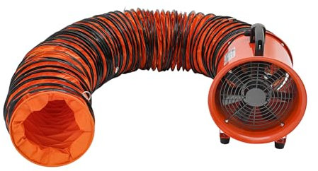 Ventola assiale industriale, ventilatore da costruzione, ventilatore da costruzione, ventilatore assiale, 320 W, 43 m³/min, 2800/3300 rpm, 294Pa, lunghezza tubo di fogna, 10 m, 68 dB, livello di
