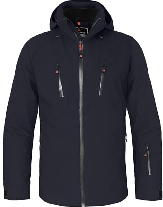 Bergson RESO 2 | Herren Skijacke - Normal-/Kurz-/Langgrößen, wasserdicht (20.000 mm) & verschweißte Nähte, Winddicht & atmungsaktiv (20.000 g/m²), Unterarm-Ventilation, warm wattiert (120g/80g), elas