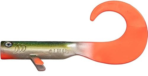 LMAB Drunk Twister - 12 cm & 16 cm, Kunstköder, Gummiköder, Angelköder, Twister Köder zum Raubfischangeln, Hechtangeln, Zanderangeln, Raubfischangeln, Angel Köder (Angry Alfred, 23 cm)