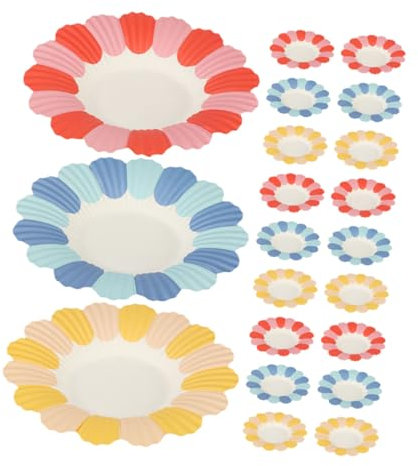 HOMOBABE 150 Piezas Platos Desechables para Fiestas Colores Rojo Amarillo y Azul para Celebraciones Eventos y Decoraciones de Postres de Fiesta y Estables