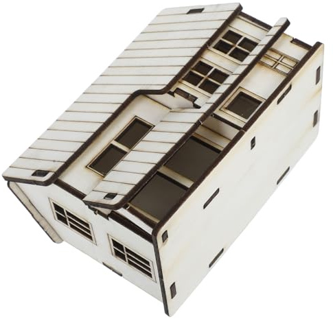 HEALSOPTHY Miniaturhaus, Beige, Realistisches Design, 1 Stück | Miniatur Szenen und Spielzeughäuser, Vielseitige Dekoration, Gratfrei Verarbeitet