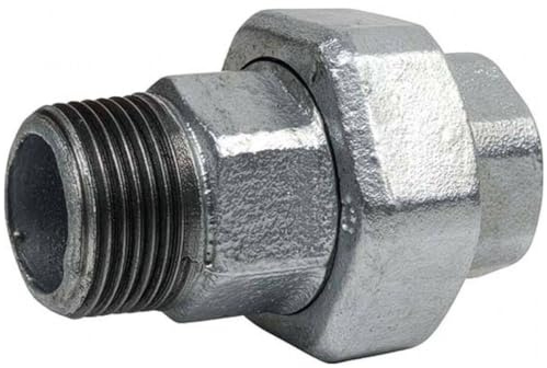 Raccord Union à Portée Conique Mâle-Femelle en Fonte Malléable Galvanisée - 1''